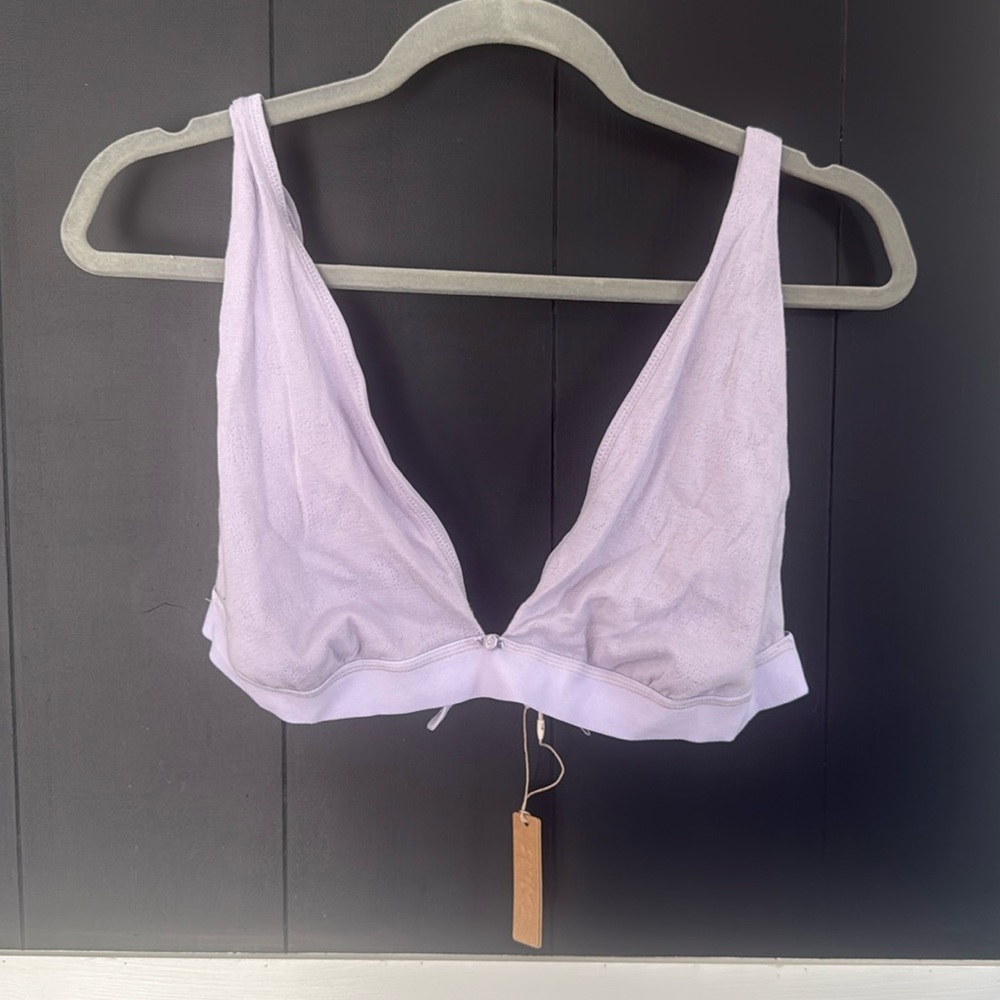 Skims Pointelle Logo Triangle Bralette